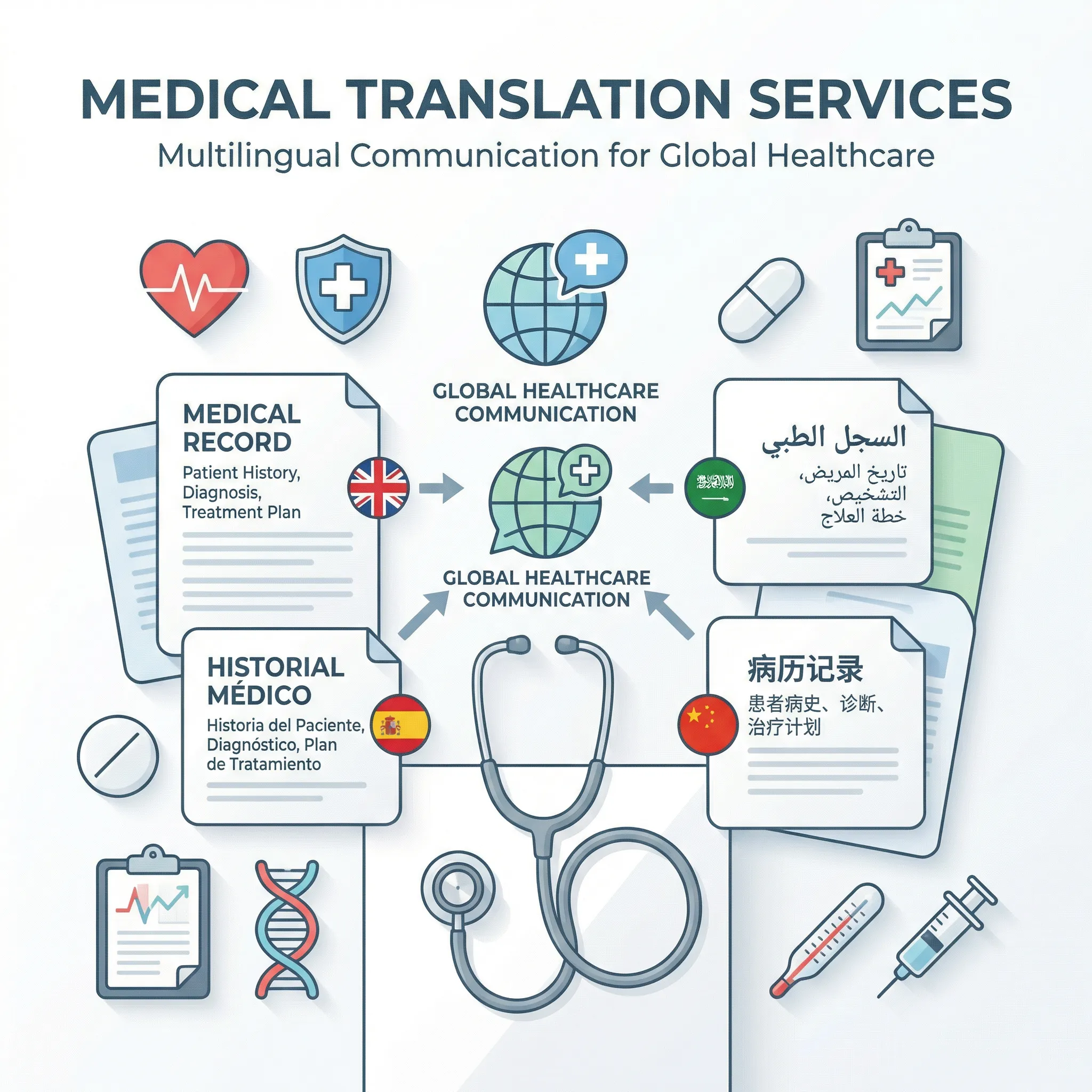 الترجمة والتوطين الطبي Healthcare Translation